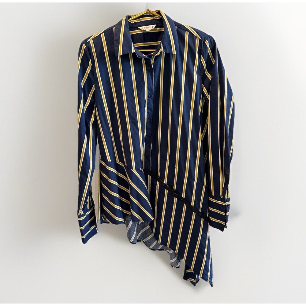 Nanette Lepore Button Down Shirt, Blouse Corporate Siren, Dark Academia